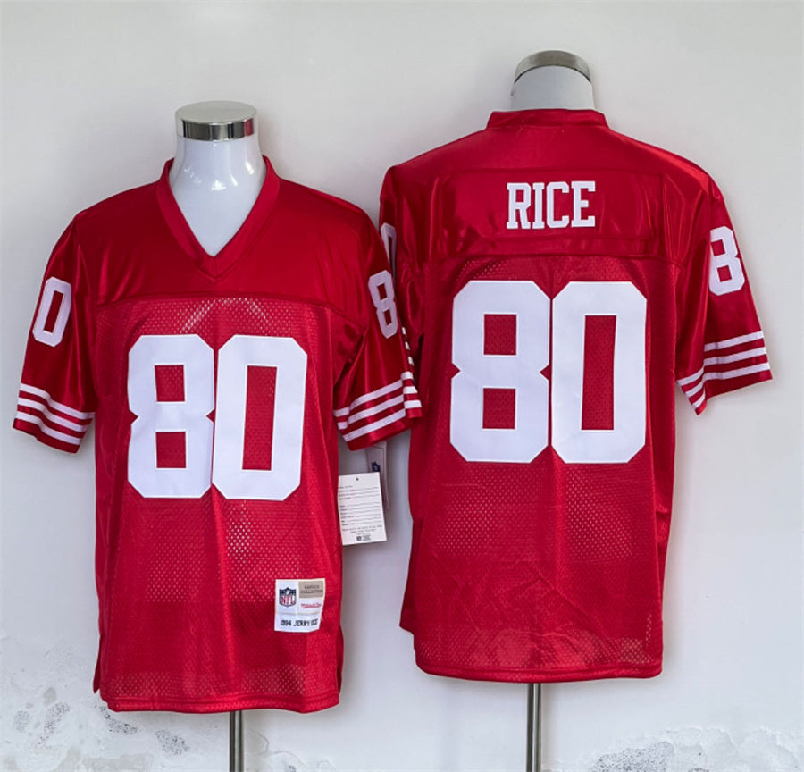 Men's San Francisco 49ers Jerry Rice  Scarlet Legacy Replica Player Jersey1