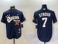 Men's Houston Astros C.J. Stroud #7 Navy Game Player Jersey1