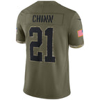 Jeremy Chinn Carolina Panthers Nike 2022 Salute To Service Limited Jersey - Olive