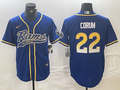Men's Los Angeles Rams Blake Corum #22 Royal Game Jersey1