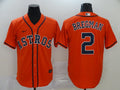 Men's Houston Astros Alex Bregman #2 Orange Replica Baseball Jersey1