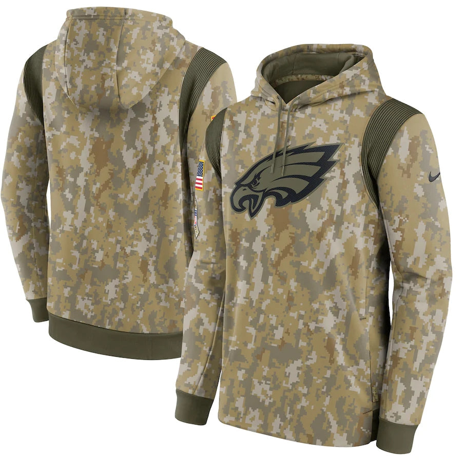 Men's Philadelphia Eagles NFL 2021 Salute to Service Hoodie1 Camouflage