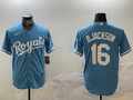 Men's Kansas City Royals #16 Bo Jackson Blue Replica Baseball Jersey1