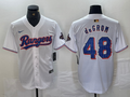 Men's Texas Rangers Jacob deGrom #48 White 2024 Gold Collection Limited Player Jersey1