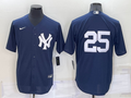 Men's New York Yankees Jason Giambi #25 Navy Replica Player Name Jersey1