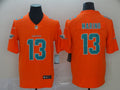 Men's Miami Dolphins Dan Marino #13 Orange Inverted Legend Jersey1