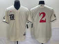 Men's Texas Rangers Marcus Semien #2 Cream 2023 City Connect Replica Player Jersey1