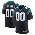 Custom1 Carolina Panthers Black Game Jersey1