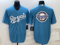Men's Kansas City Royals Light Blue Alternate Replica Team Logo Jersey1