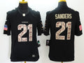 Men's Dallas Cowboys Deion Sanders #21 Black Game Player Jersey1