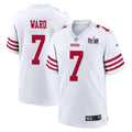 Charvarius Ward 7 San Francisco 49ers Super Bowl LVIII Patch Game Men Jersey - White