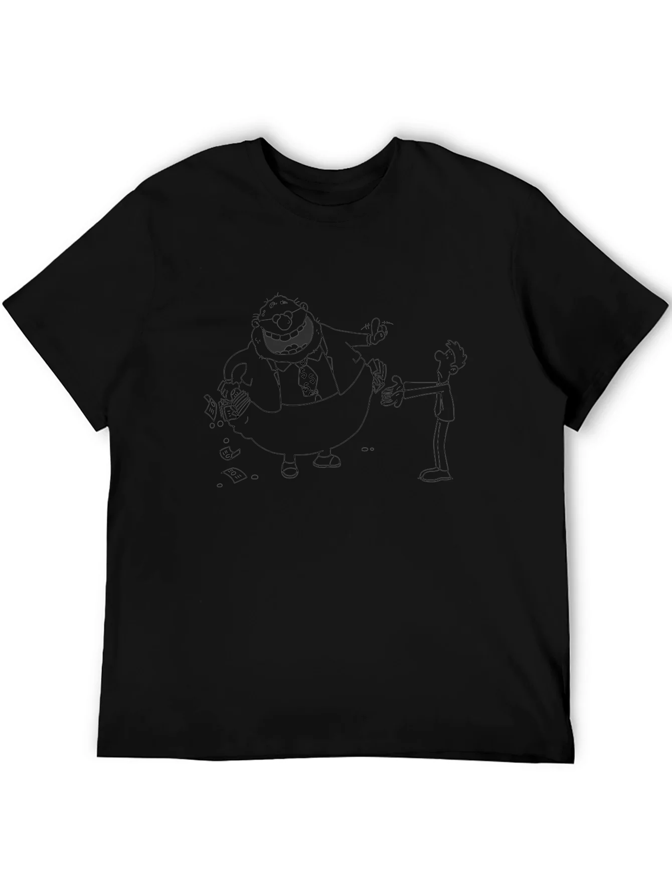 Black Cartoon Graphic Tee
