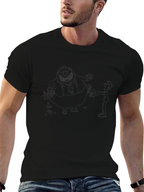 Black Cartoon Graphic Tee