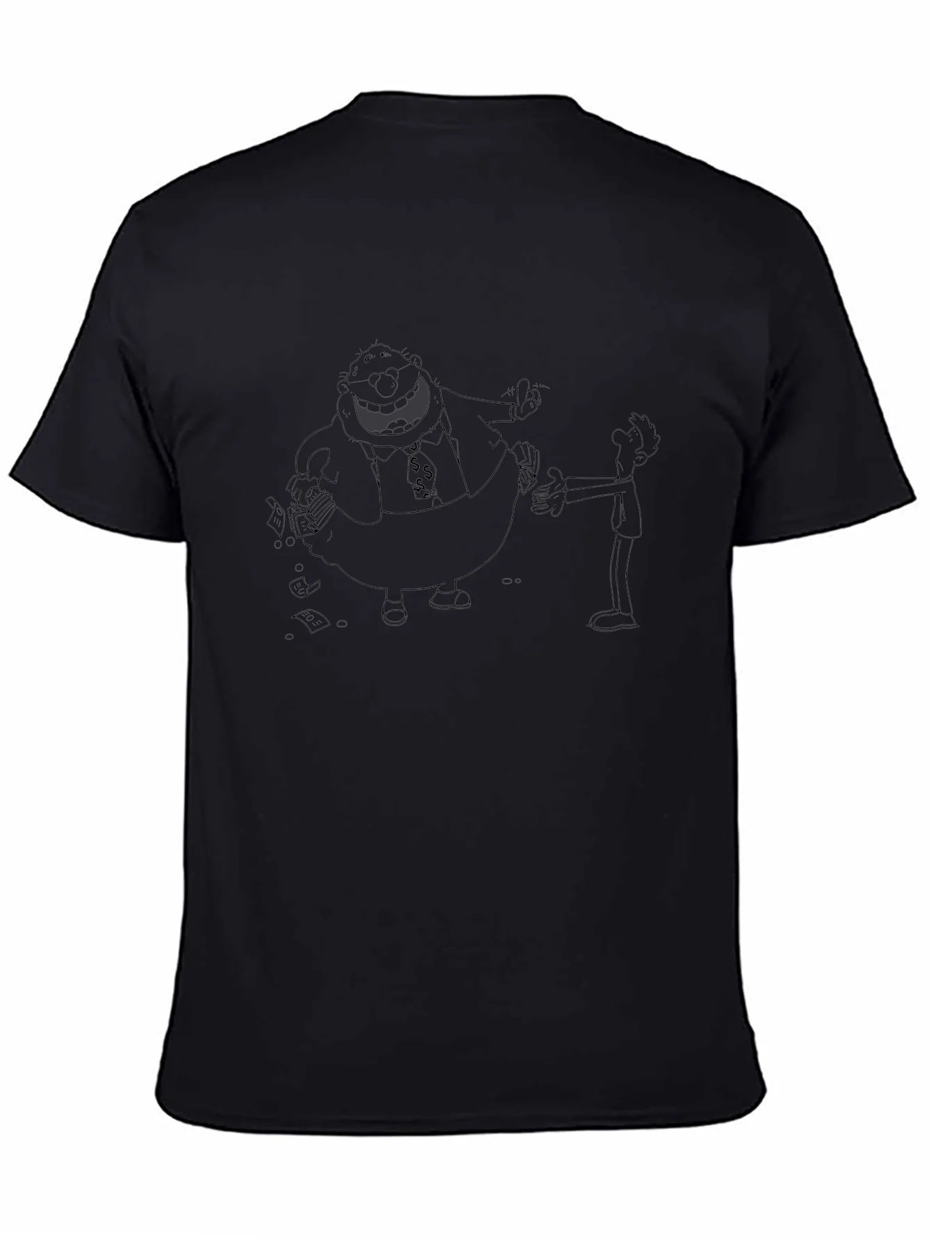 Black Cartoon Graphic Tee