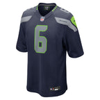 Men's Seattle Seahawks Jalen Milroe Nike College Navy 2025 NFL Draft Game Jersey