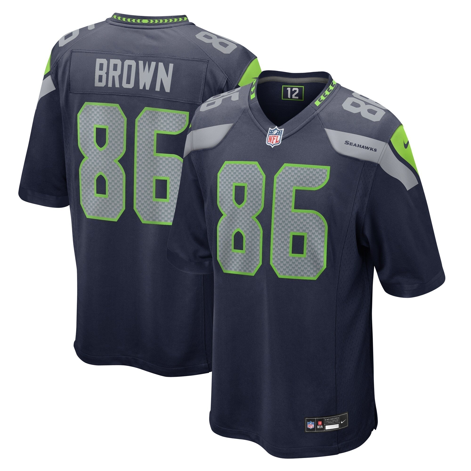 Pharaoh Brown Seattle Seahawks Nike  Game Jersey -  College Navy