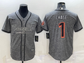 Men's Cincinnati Bengals Ja'Marr Chase #1 Grey Fashion Game Jersey1