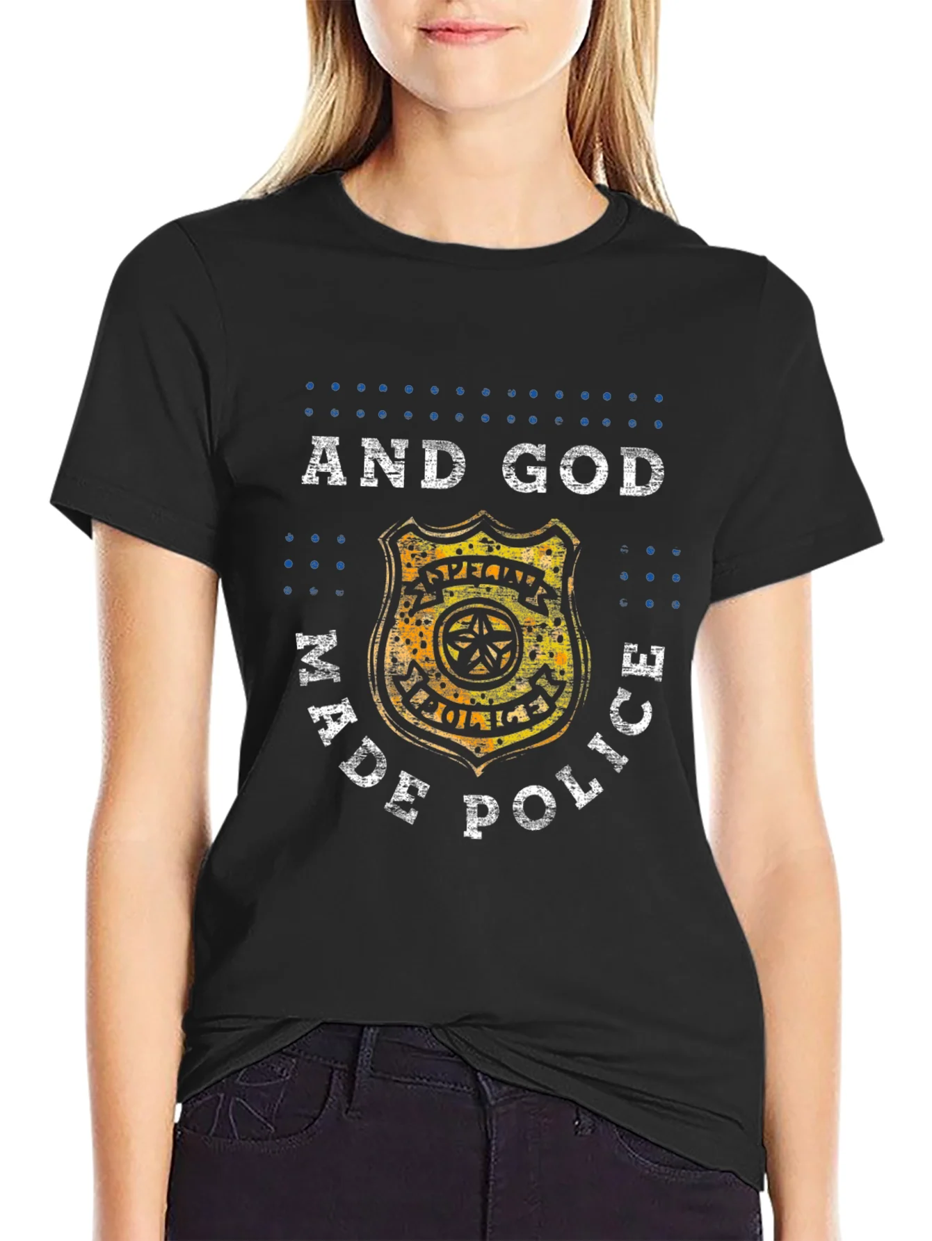 And God Made Police Graphic Tee