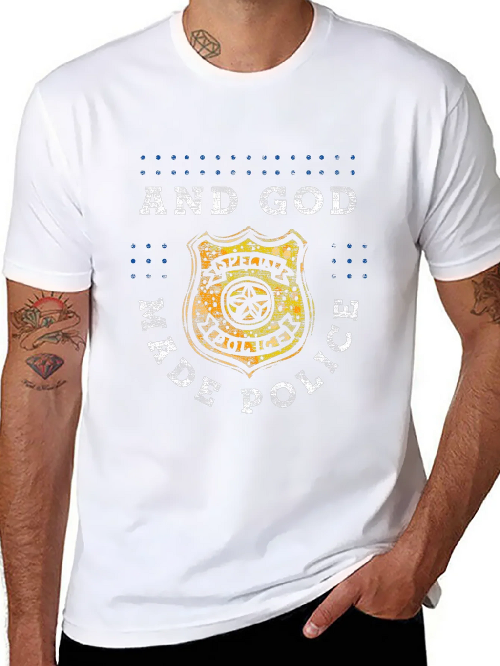 And God Made Police Graphic Tee