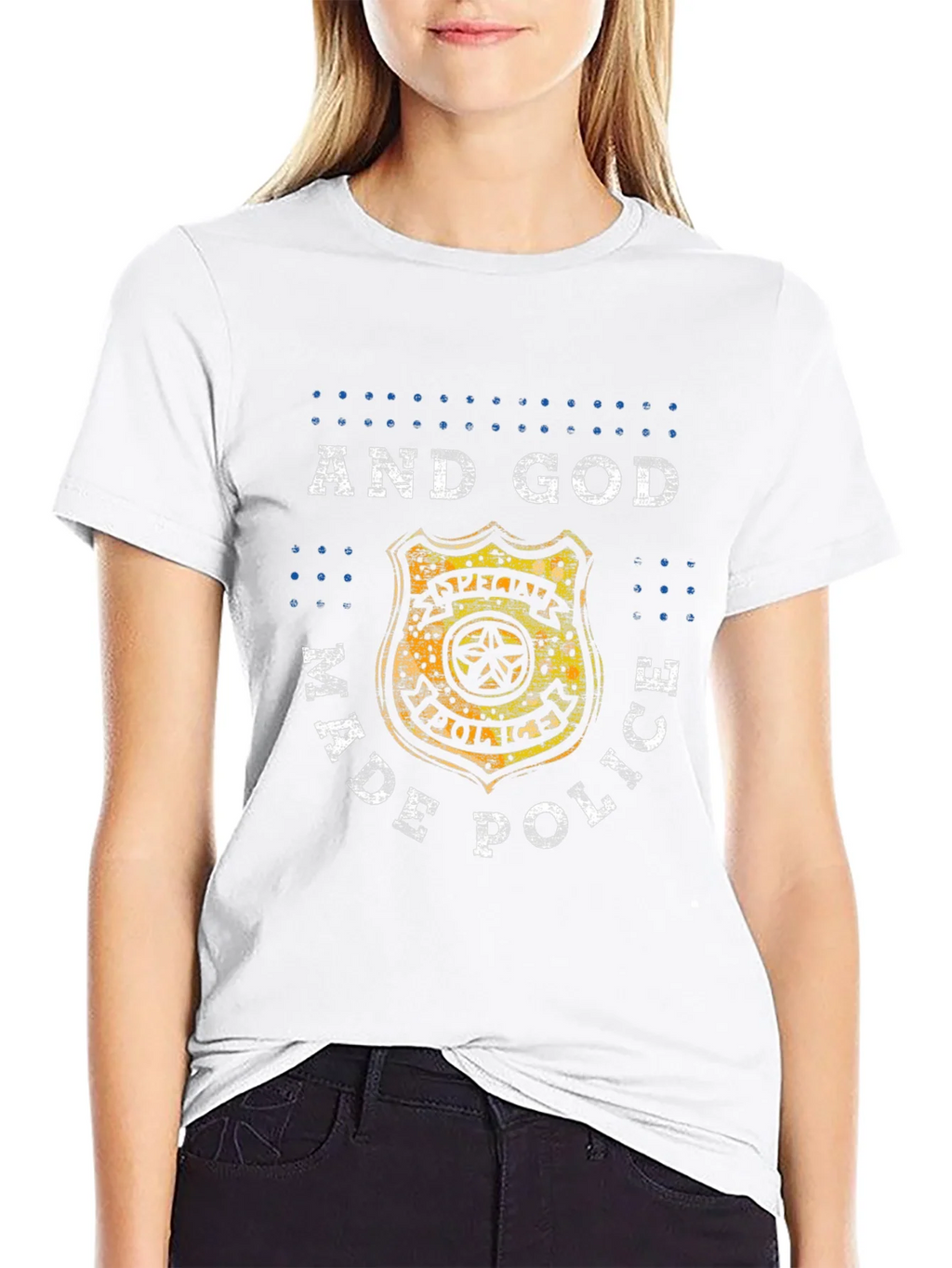 And God Made Police Graphic Tee