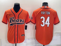 Men's Chicago Bears Walter Payton #34 Orange Game Jersey1 Joint Edition