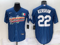 Men's Los Angeles Dodgers Clayton Kershaw #22 Blue Authentic Game Jersey1