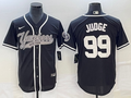 Men's New York Yankees Aaron Judge #99 Black Player Jersey1 Joint Edition