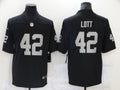 Men's Las Vegas Raiders Ronnie Lott #42 Black Game Jersey1