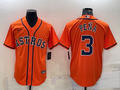Men's Houston Astros Jeremy Pena #3 Orange Replica Player Jersey1