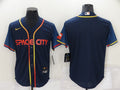 Men's Houston Astros Navy 2022 City Connect Replica Blank Jersey1