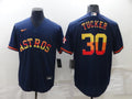 Men's Houston Astros Kyle Tucker #30 Navy Replica Baseball Jersey1