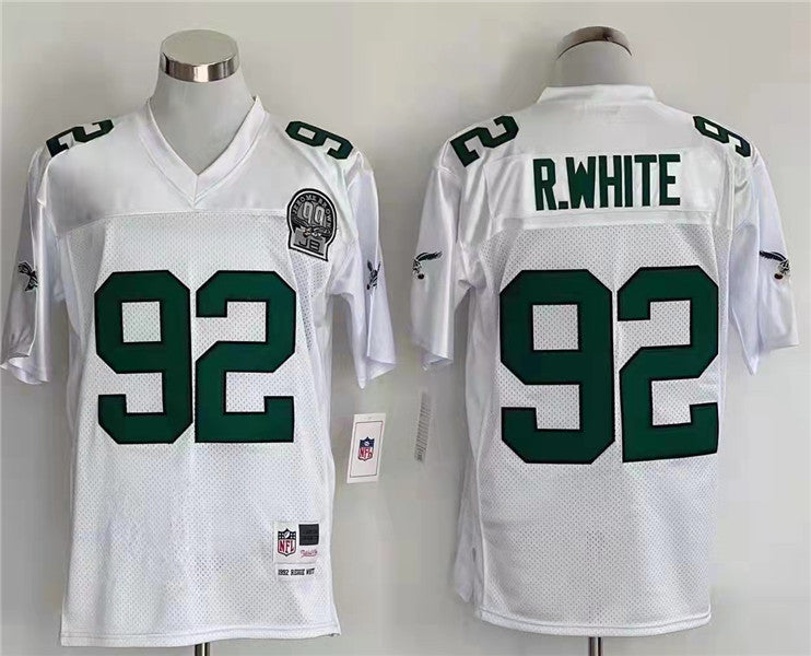 Men's Philadelphia Eagles Reggie White  White Legacy Replica Jersey1