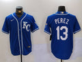 Men's Kansas City Royals Salvador Perez #13 Royal Alternate Replica Player Jersey1