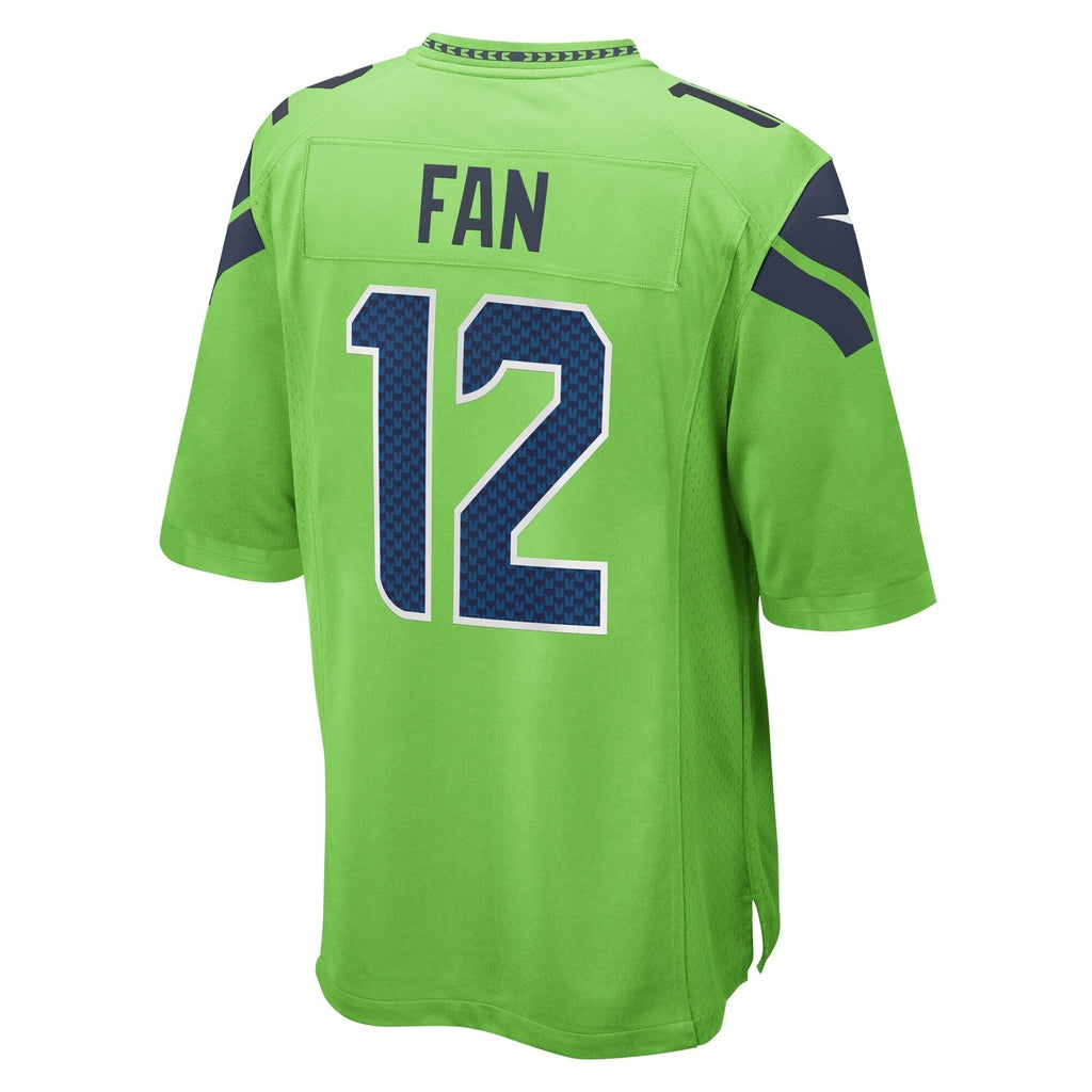 12s Seattle Seahawks Nike  Game Jersey - Neon Green
