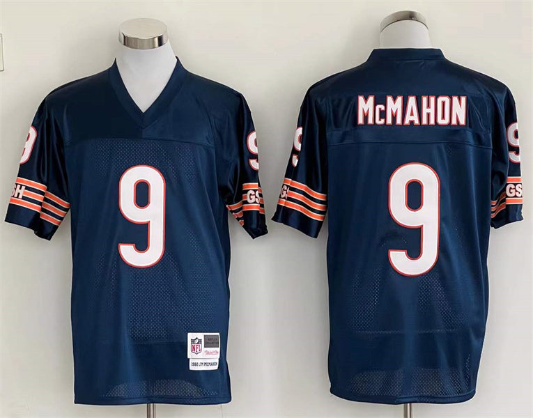 Men's Chicago Bears Jim McMahon  Navy Legacy Replica Jersey1
