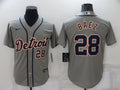 Men's Detroit Tigers Javier Baez #28 Gray Replica Baseball Jersey1