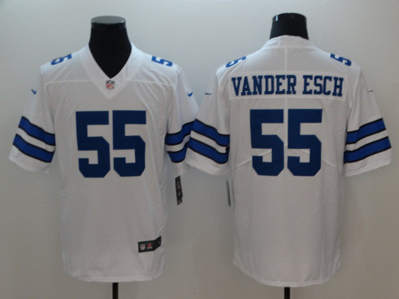 Men's Dallas Cowboys Leighton Vander Esch #55 White Fashion Game Jersey1