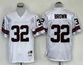 Men's Cleveland Browns Jim Brown  White Legacy Replica Jersey1