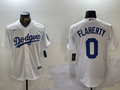 Men's Los Angeles Dodgers Jack Flaherty #0 White Replica Player Jersey1