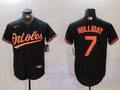 Men's Baltimore Orioles Jackson Holliday #7 Black Replica Player Jersey1