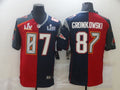 Men's New England Patriots Rob Gronkowski #87 Red/Navy Game Jersey1