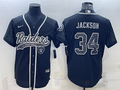 Men's Las Vegas Raiders Bo Jackson #34 Black RFLCTV Limited Jersey1 Joint Edition