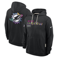 Men's Miami Dolphins Nike Black 2025 NFL Crucial Catch Sideline Standard Issue Dri-FIT Hoodie