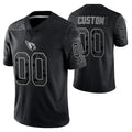 Custom1 Arizona Cardinals ACTIVE PLAYER Black Reflective Limited Stitched Football Jersey1