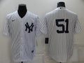 Men's New York Yankees Bernie Williams #51 White Replica Player Name Jersey1