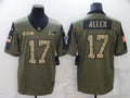 Men's Buffalo Bills Josh Allen #17 Brown Game Player Jersey1