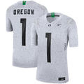 Men's Oregon Ducks #1 White Alternate Limited Jersey