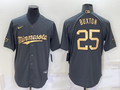 Men's Minnesota Twins Byron Buxton #25 Gray Replica Player Jersey1