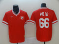 Men's Cincinnati Reds Yasiel Puig #66 Red Stitched Jersey1