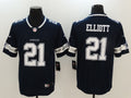 Men's Dallas Cowboys Ezekiel Elliott #21 Navy Game Player Jersey1